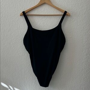 Athleta Black One Piece bathing suit Large
